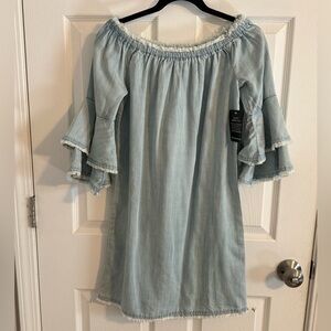 Boston Proper Light Blue Denim Dress